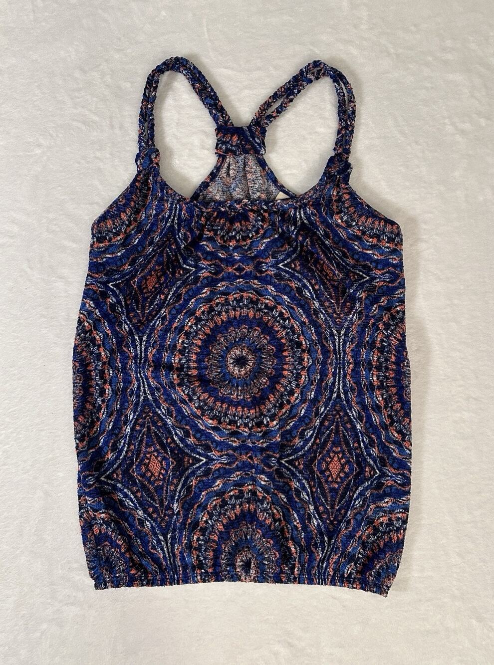 Belle Du Jour Braided Racerback Tank Top Size XS Indie Sleaze Boho Rave Hippie